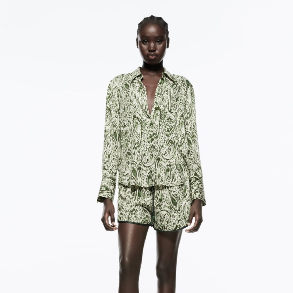 Zara Satin Effect Shorts